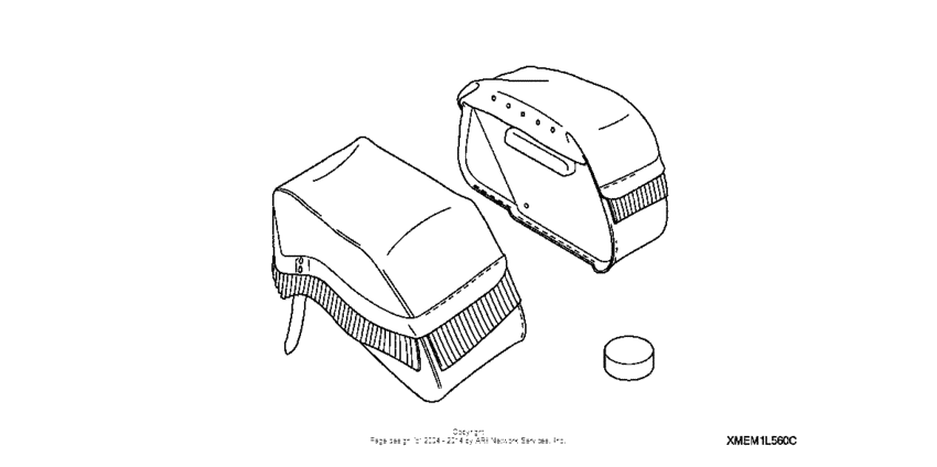 Leather saddlebags (18l) (fringed)