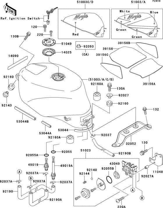 Fuel tank(1/2)(zx750-l1)