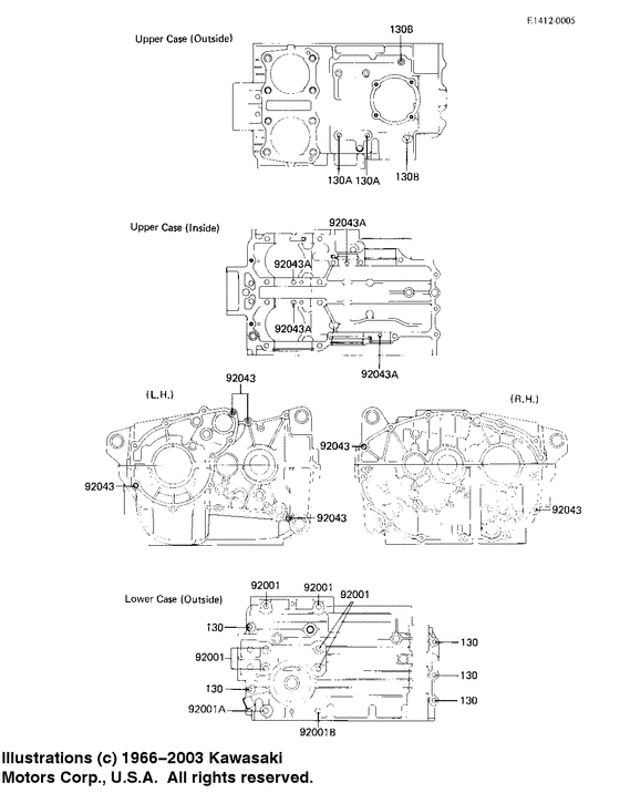 Crankcase bolt & stud pattern