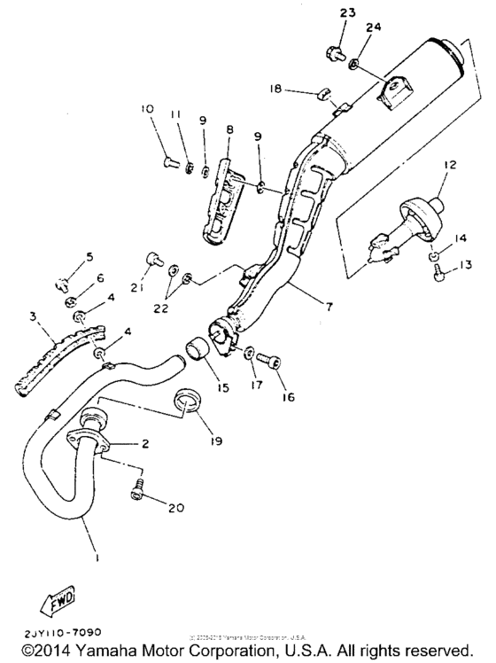 TW200E Выхлопная система