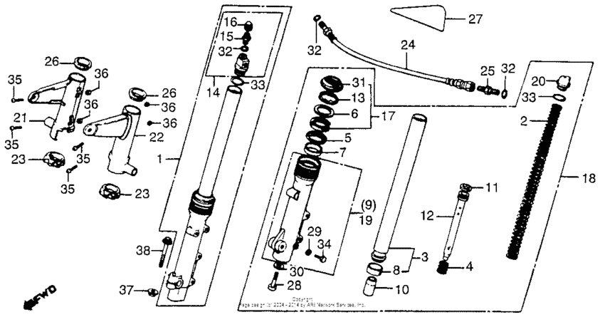 Front fork 81-82