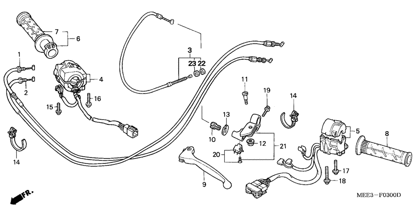 Handle lever/switch/cable