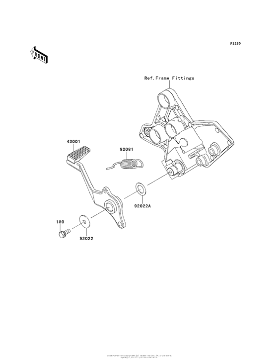 KLZ1000 Педаль тормоза