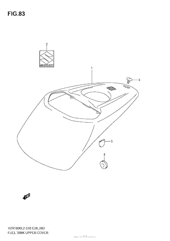 VZR1800 Fuel Tank Upper Cover