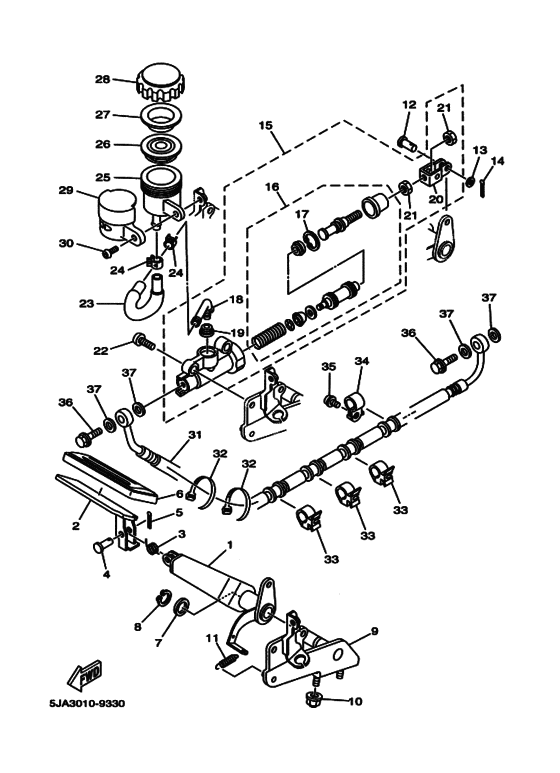 Rr master cylinder assy