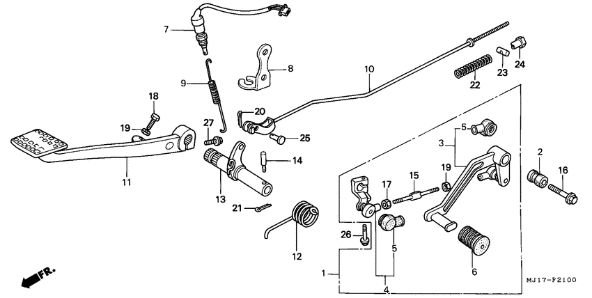 Brake pedal assy