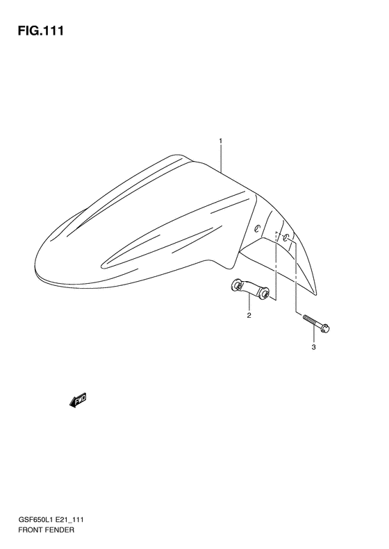 GSF650S Переднее крыло