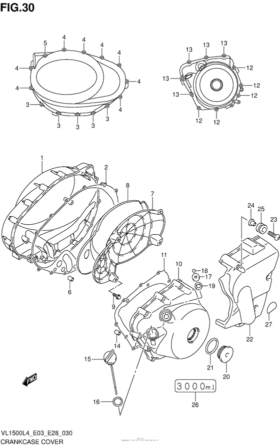 Crankcase Cover (Vl1500Bl4 E28)
