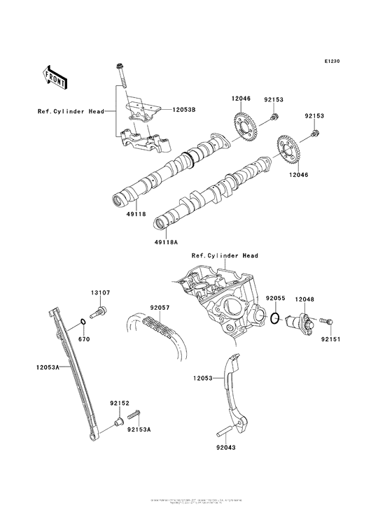 ZX636 Распред вал