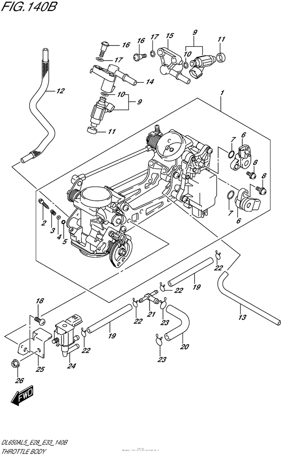 Throttle Body (Dl650Al5 E33)