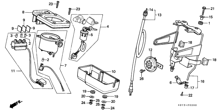 Meter/horn/key set