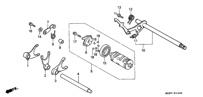Gearshaft drum