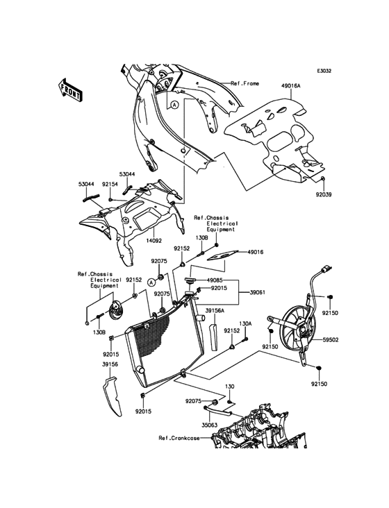 ZX636 Радиатор