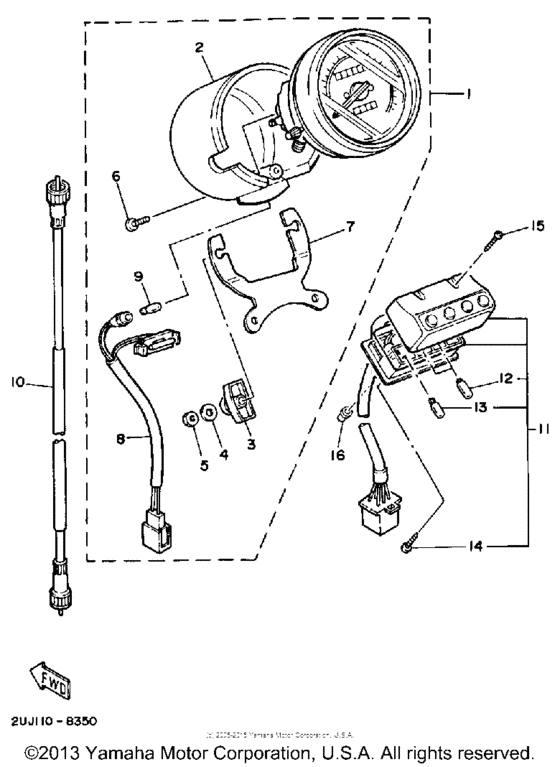 XV250 Приборы