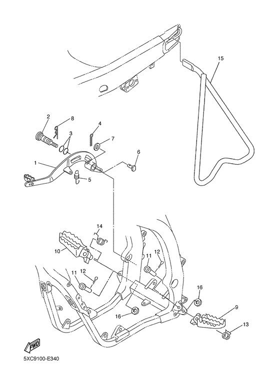 YZ250F Stand & footrest