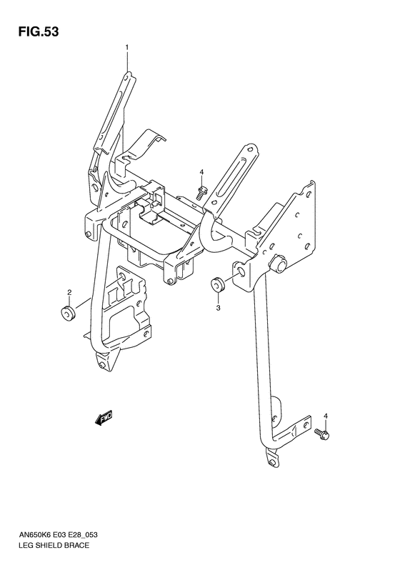AN650 (ABS) Leg shield brace