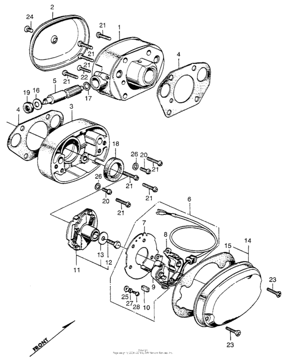 Cylinder head side cover + points + advancer