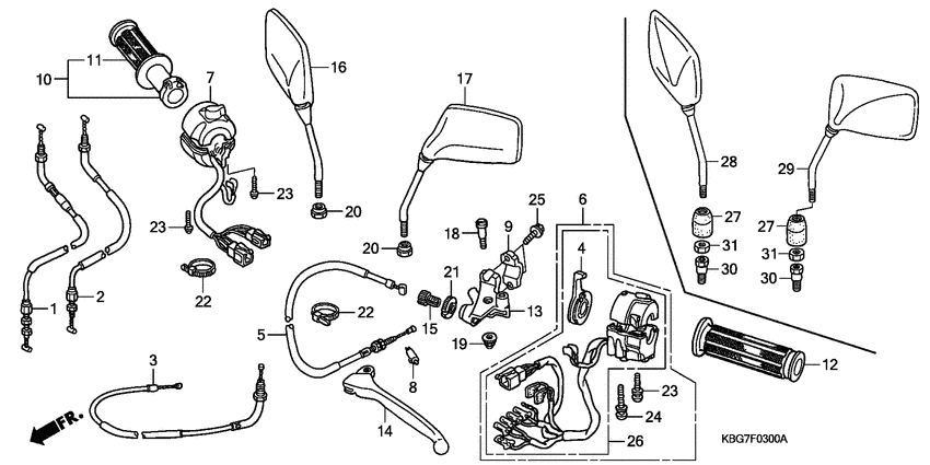 Handle lever/switch/ cable