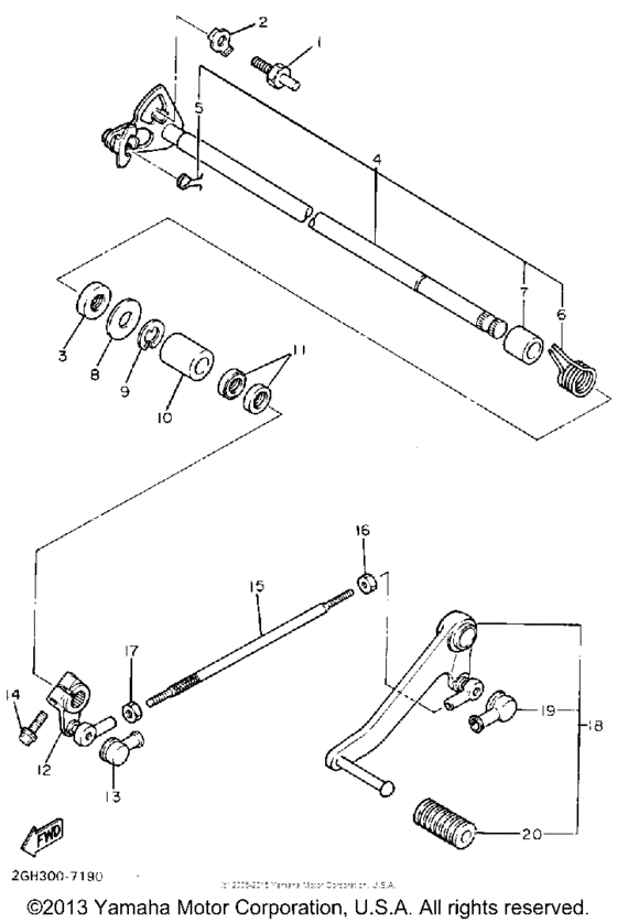 FZR1000U Вал переключения