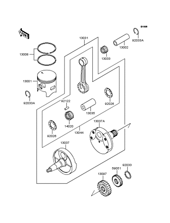 Crankshaft/piston