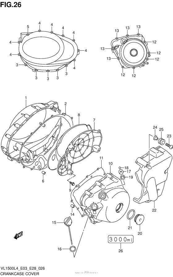 Crankcase Cover (Vl1500L4 E03)
