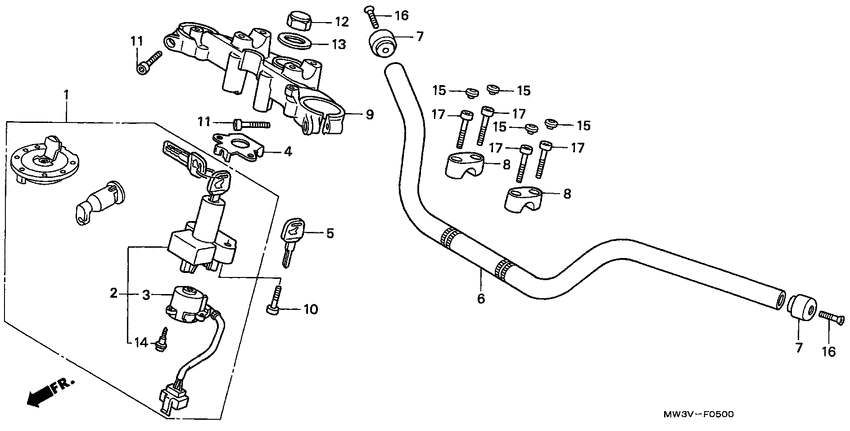 Handle pipe/top bridge