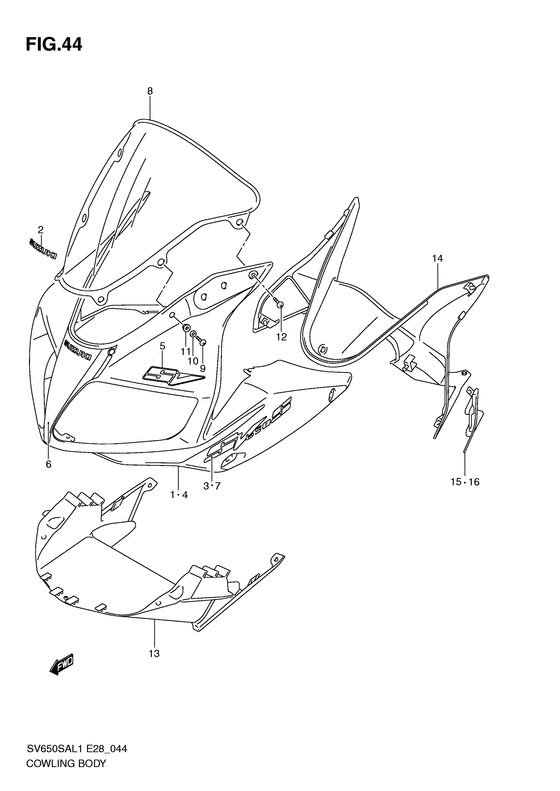 Cowling body