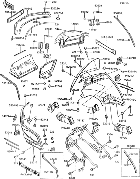 Cowling(1/2)(zg1200-b8/b9)