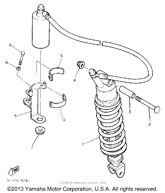 FZR1000DC Амортизаторы задние
