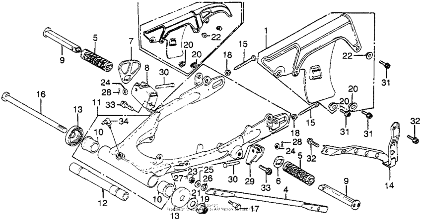 Swingarm + chain case