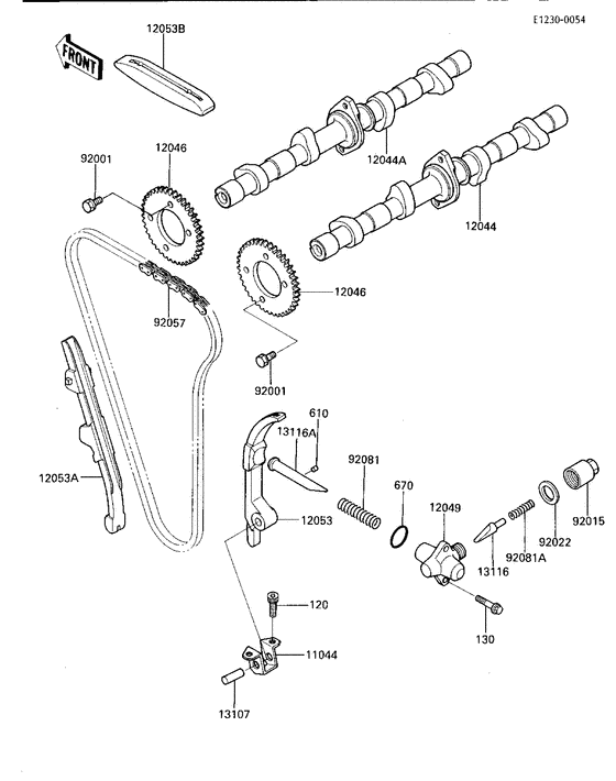 ZL600 Camshafts / chain / tensioner
