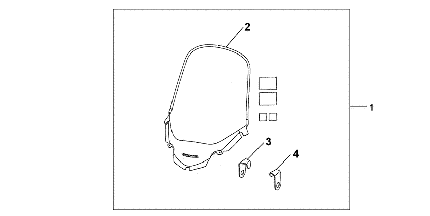 XL650V ветровое стекло