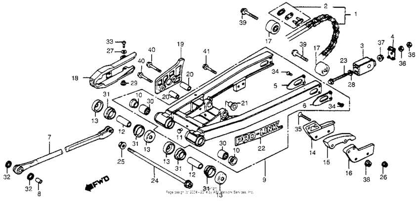 Swingarm + drive chain 82
