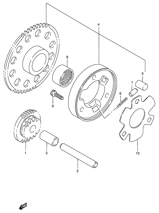 RG125 Муфта стартера