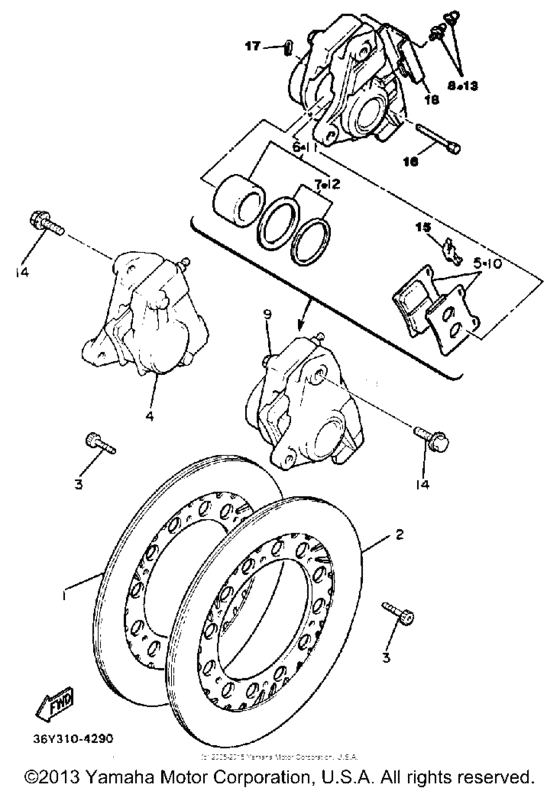 Front brake-caliper