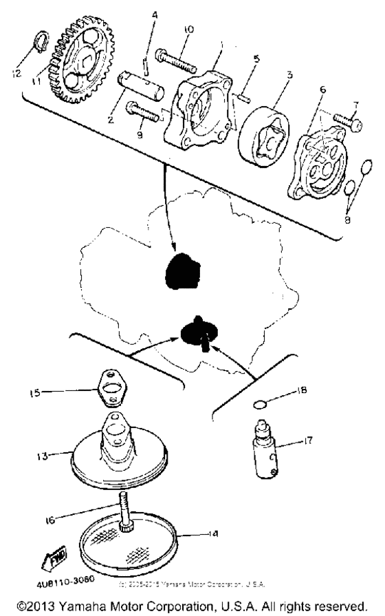 XJ550RK Масляный насос