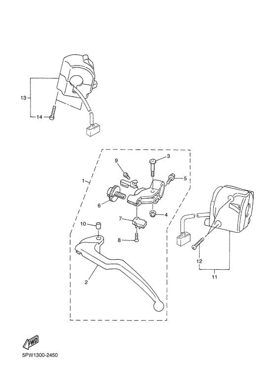 YZF-R1 Handle switch. lever
