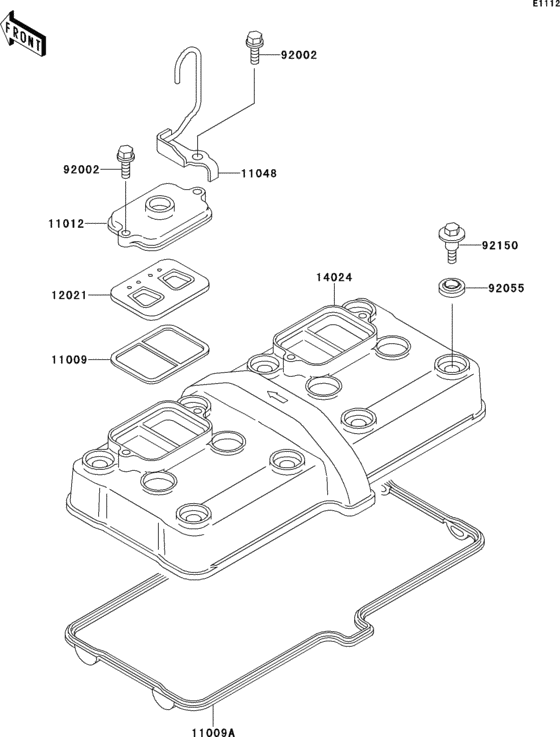 ZX500 Крышка головки цилиндров