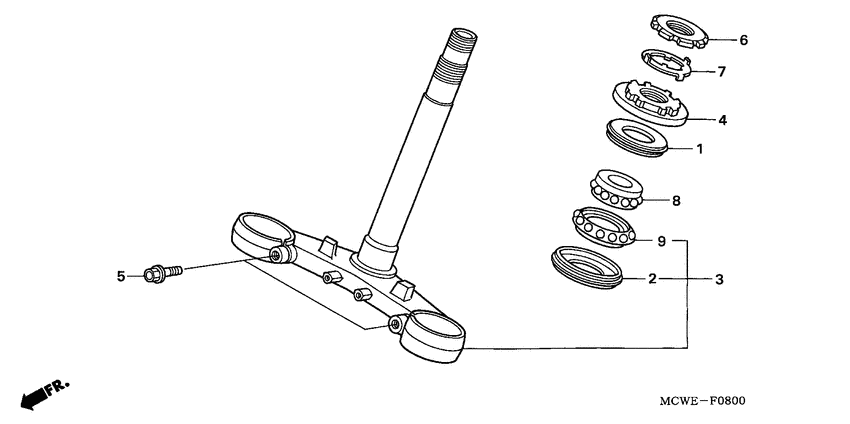 VFR800 (ABS) Траверса нижняя