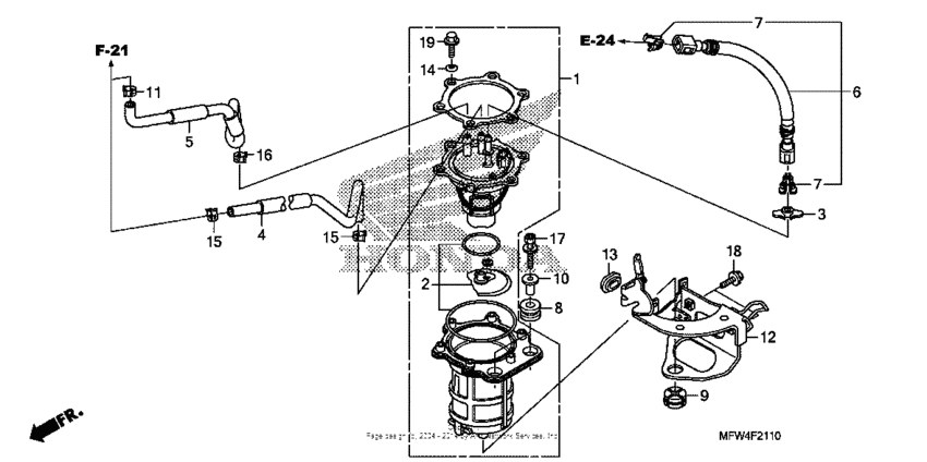 VT1300CS (ABS) Топливный насос