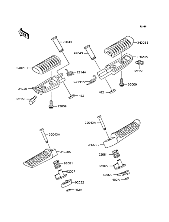 ZR750 Подножки