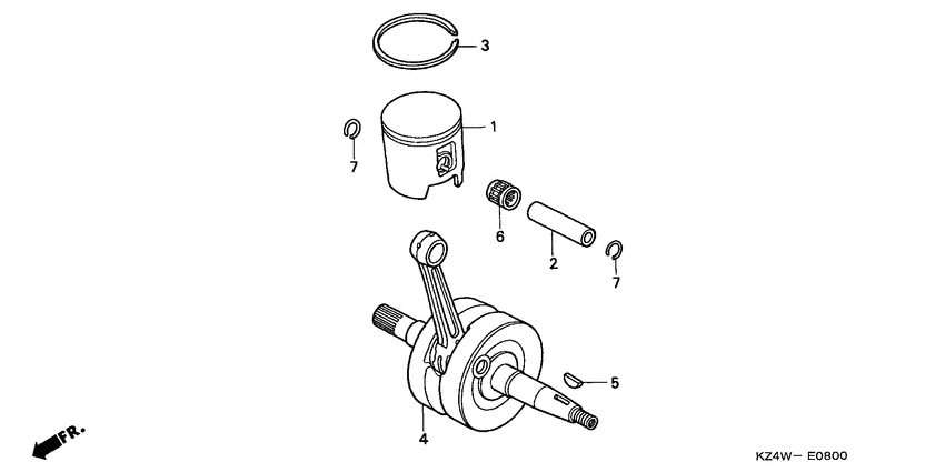 Crankshaft/piston