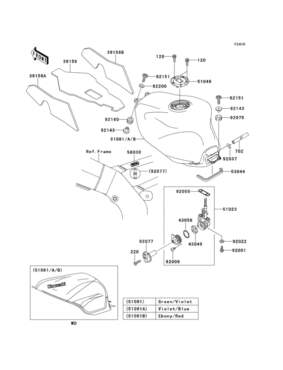 Fuel tank(zx900-e1h)