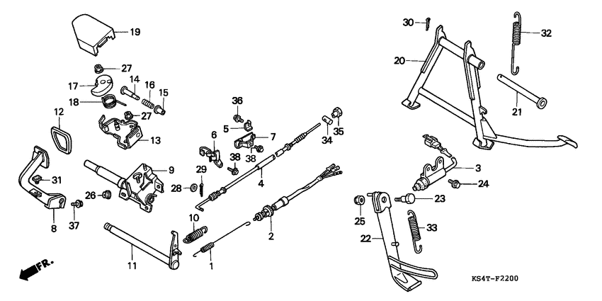 Stand/brake pedal