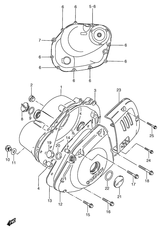 Crankcase cover ass`y  (v