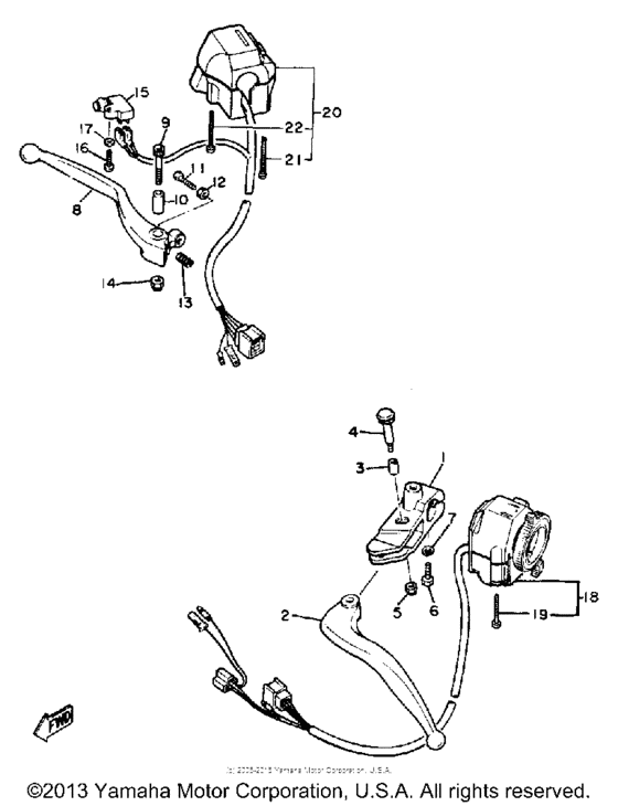 SRX600S Handle switch - lever