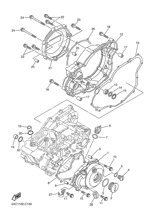  Крышка картера двигателя