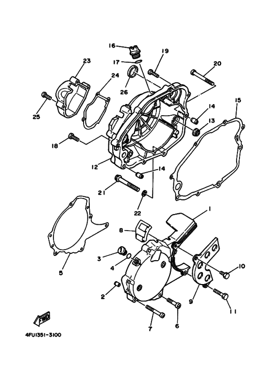 Crankcase cover ass`y  (v
