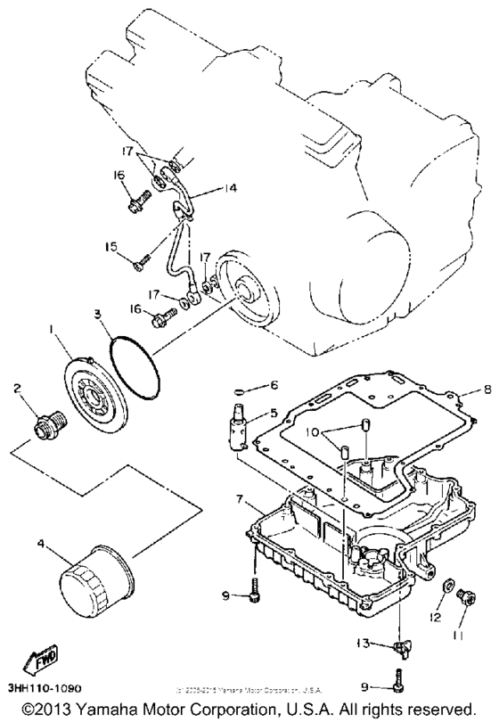 FZR600RB Маслянный фильтр