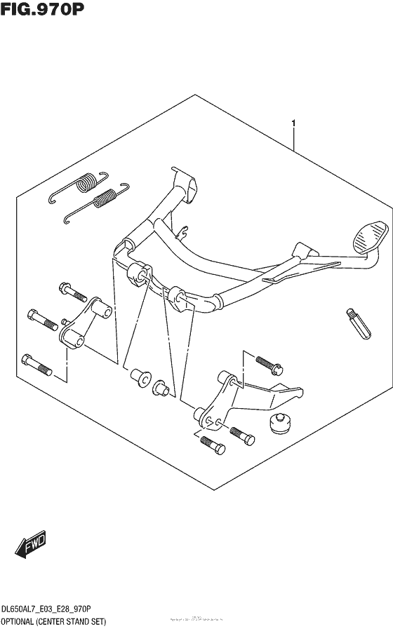 DL650X (ABS) Optional (Center Stand Set)